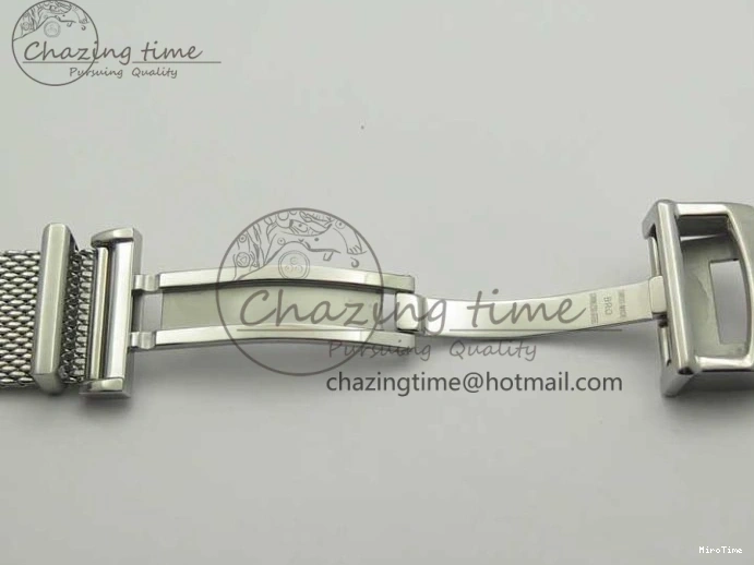 MIROTIME 0307 Portofino IW356501 SS V3 MK 1:1 Best Edition Blue Dial On SS Mesh Bracelet MIYOTA Timeless 7194